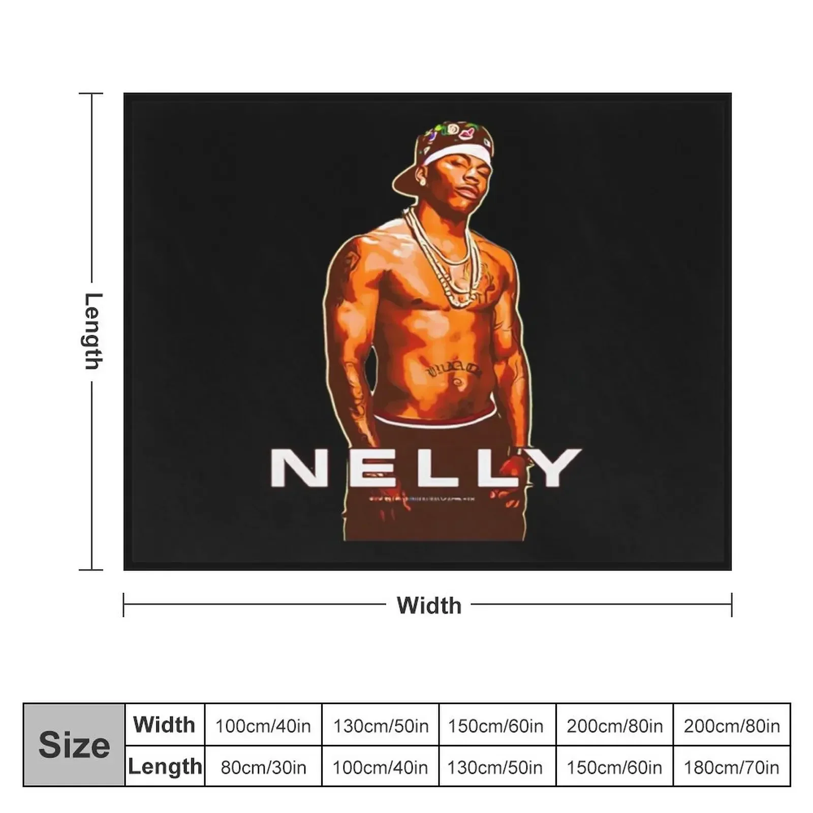 nelly - Nelly Rapper Throw Blanket Decorative Sofa Bed covers funny gift Furry Blankets