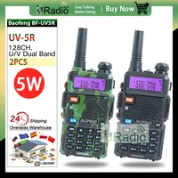 1/2PCS Baofeng UV-5R Amateur Radio Portable Walkie Talkie Pofung UV 5R 5W VHF/UHF Radio Dual Band Two Way Radio UV5r CB Radios