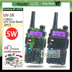 1/2PCS Baofeng UV-5R Radio Amatoriale Portatile Walkie Talkie Pofung UV 5R 5W VHF/UHF Radio Dual Band Radio bidirezionale UV5r CB Radio