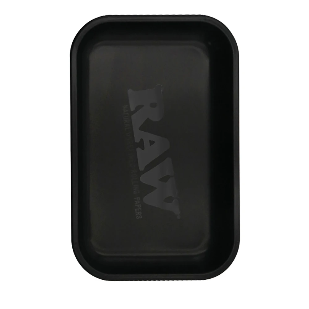 Matte Black Metal Cigarette Rolling Tray Tin Plated Container Cigar Cmoking Accessories Storage Tray view 2