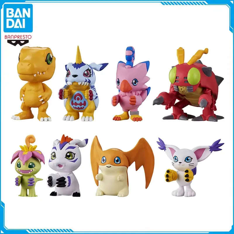 BANDAI Original Digimon Adventure Gashapon Toys Agumon Gabumon Piyomon Tentomon Action Figure Capsule Toys Model Kids Gift