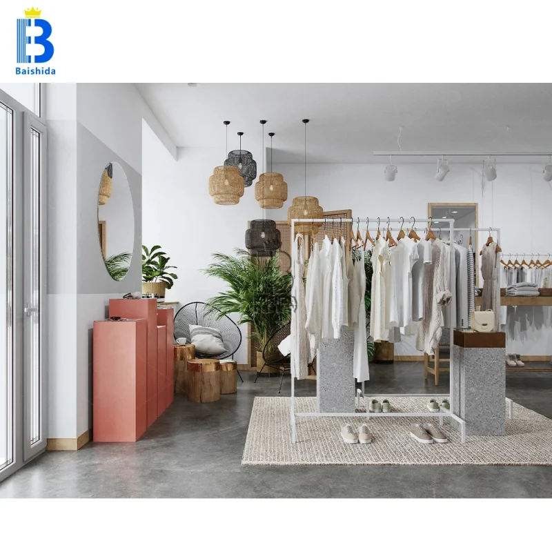 custom.Modern Women's Clothing Store Shelves Men's Clothing Store Display Racks Children's Clothing Store Display Cabinets
