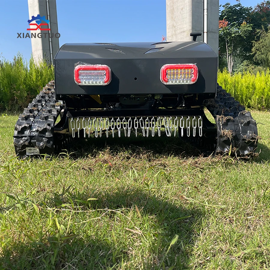 

Коммерческая газонокосилка с дистанционным управлением, ширина резки, водонепроницаемая конструкция для вездеходной гусеничной газонокосилки большого поля