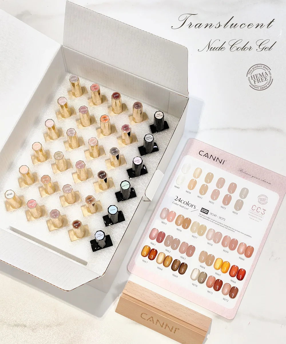 CANNI Hema Free Nagelgelpoliermittel, weihnachtliche rote Farbkollektion, semi-permanenter Nageldörrgerät-Grundierung, 9 ml, französische, wunderschöne Farbe – Detail 1
