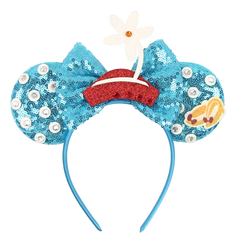 Diadema con orejas de Disney Bo Peep para niña, diadema con lazo de lentejuelas de 5 pulgadas, accesorios para el cabello para fiesta de Cosplay,