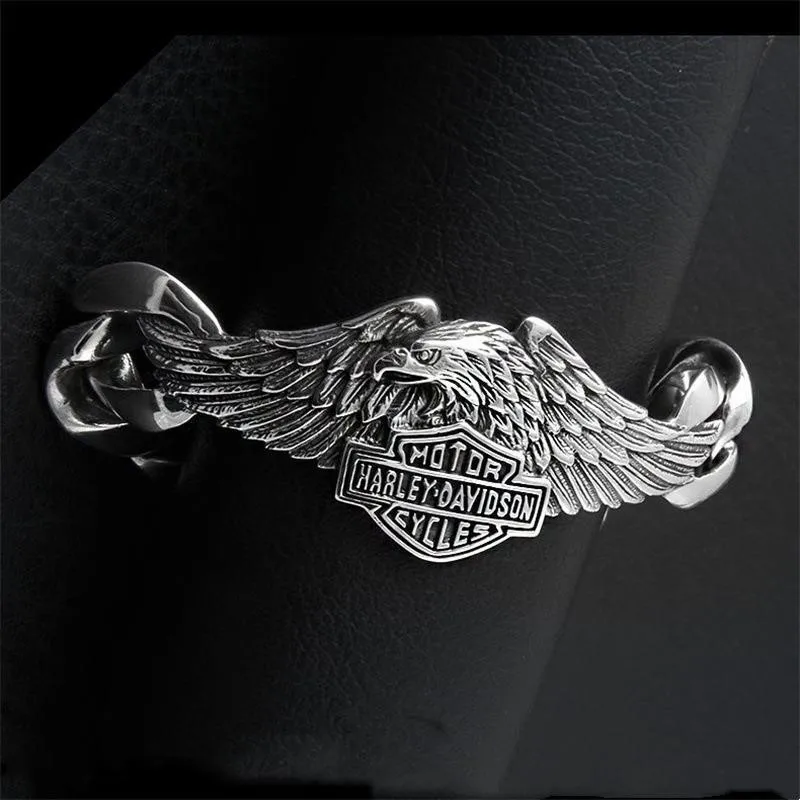 

22cm Retro Eagle Bracelet Biker Mens Boys Decorate Bracelet Gift For Harley Davidson Pan America ADV 1250 PA1250 1200 PANAMERICA