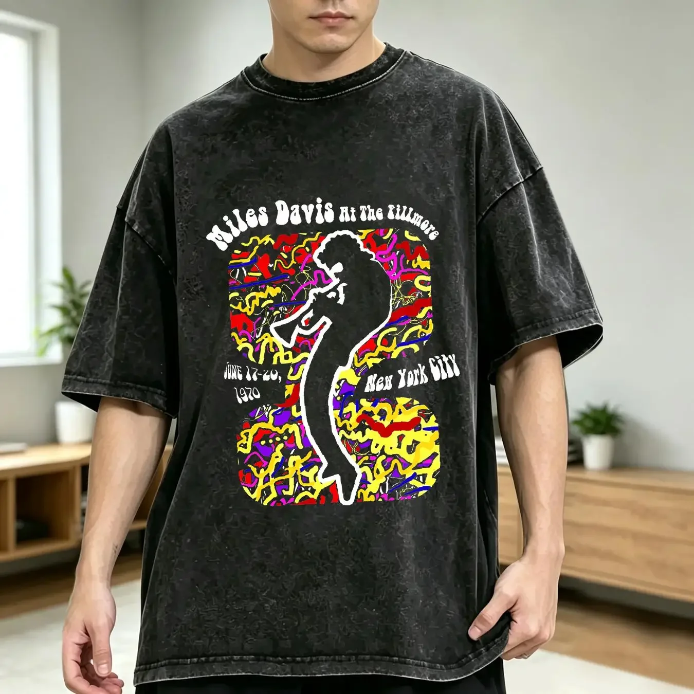 washed T Shirt New Miles Davis For All Size S to 5XL HA1412 vintage Washed designer clothes Unisex Slightly Stylish Versatile