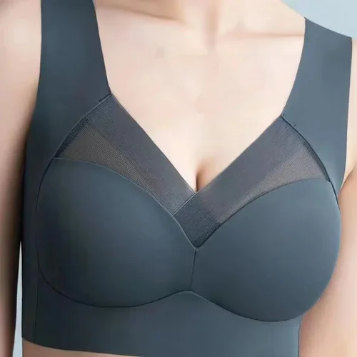 Imagen 2 del producto FallSweet-Sujetador Push Up de encaje sin costuras para mujer, conjunto de Bralette transpirable sin aros de talla grande, lencería lisa con espalda descubierta, 5 uds.