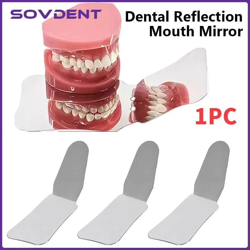 1/2Pcs Stainless Steel Dental Photography Mirror Autoclavable Intra-Oral Orthodontic Reflector Mouth Mirror Single Side