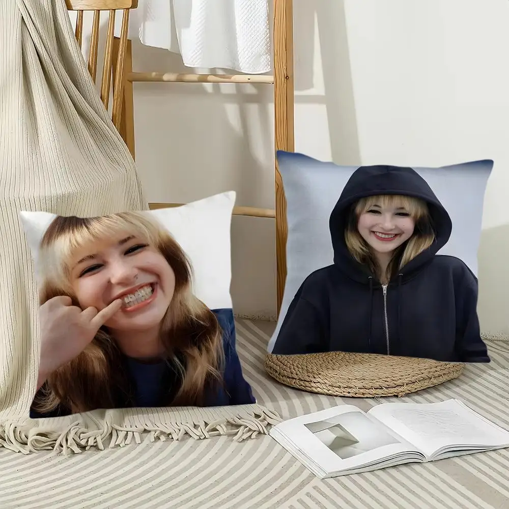 Skater A-Alysa L-Liu Cushion Cover Pillow Case Short Plush Square Throw Pillow Covers Pillowcase Sofa Home Decor Gift