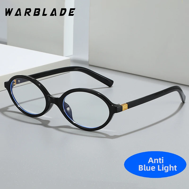 Oval Anti Blue Light Glasses Women 2025 New Trending Small Round Reading Computer Vintage Ray Blocking Filter Optical Spectacles