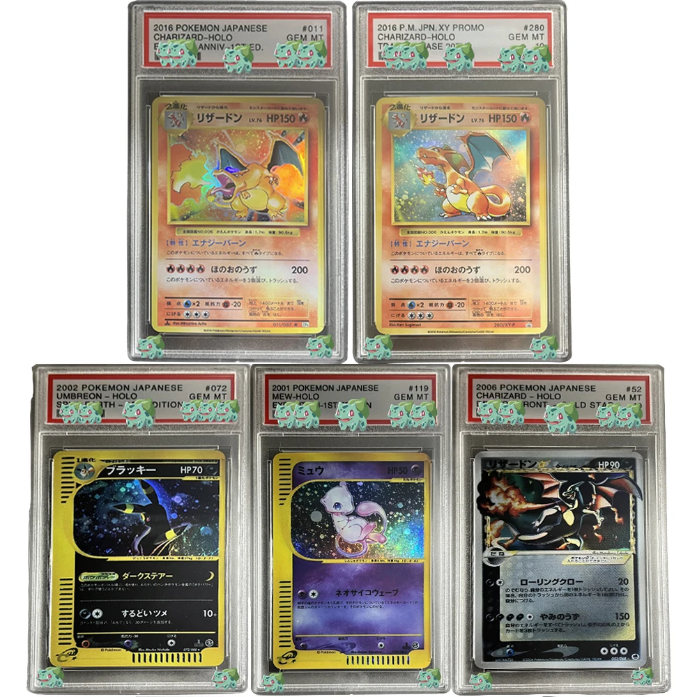

DIY PTCG Rating Card Charizard-Holo Collection Card 2002 Japanese Umbreon Holo Split Earth-1St Ed. Gem Holographic Label Gift