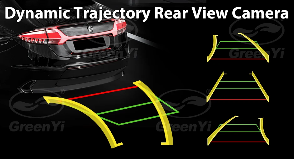 GreenYi Dynamic Traject AHD 1080P Auto-Rückfahrkamera, intelligente Track Guide Line, universelle Fahrzeug-Backup-Nachtsicht – Detail 4