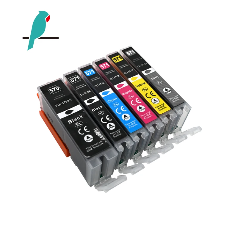 Ink Cartridge Compatible with 570XXL 571XXL PGI570 CLI571 Canon Pixma TS5050 TS5055 MG5750 MG5753 MG6852 TS6050 TS5053 MG5752