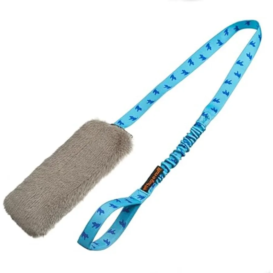 

Faux Fur Squeaky Bungee Chaser Blue