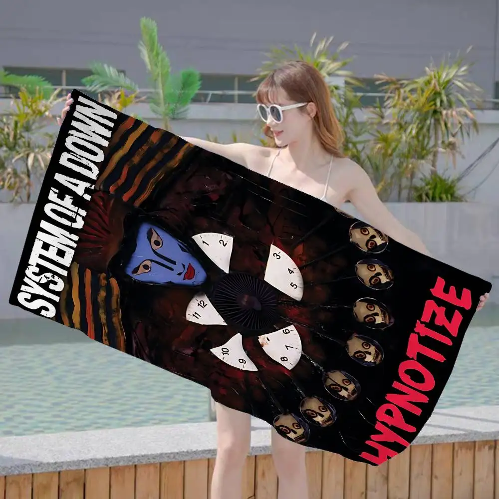 S-System Of A D-Down Band Big Microfiber Beach Towels Quick Dry Towel Sand Beach Towels Pool Towel for Travel Swim Pool Yoga