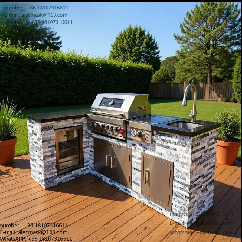 

Modern luxury outdoor cabinets eco-friendly stainless steel stone design garden