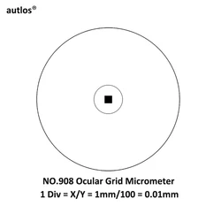 908 Microscope DIV 0.01MM Grid Scale Value Micrometer Measuring Scale Micrometer Calibration