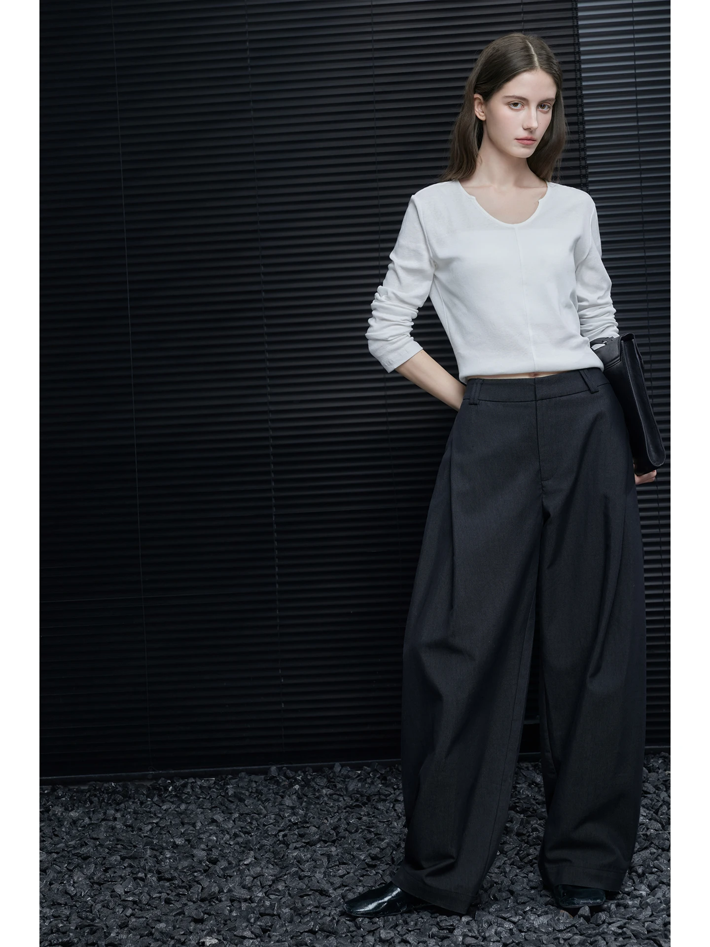 

ay Suit Wide Leg Pants Women's High Waist Loose Lazy Sle Slimming Versatile Spring New Arrival Busin Casual Trousers