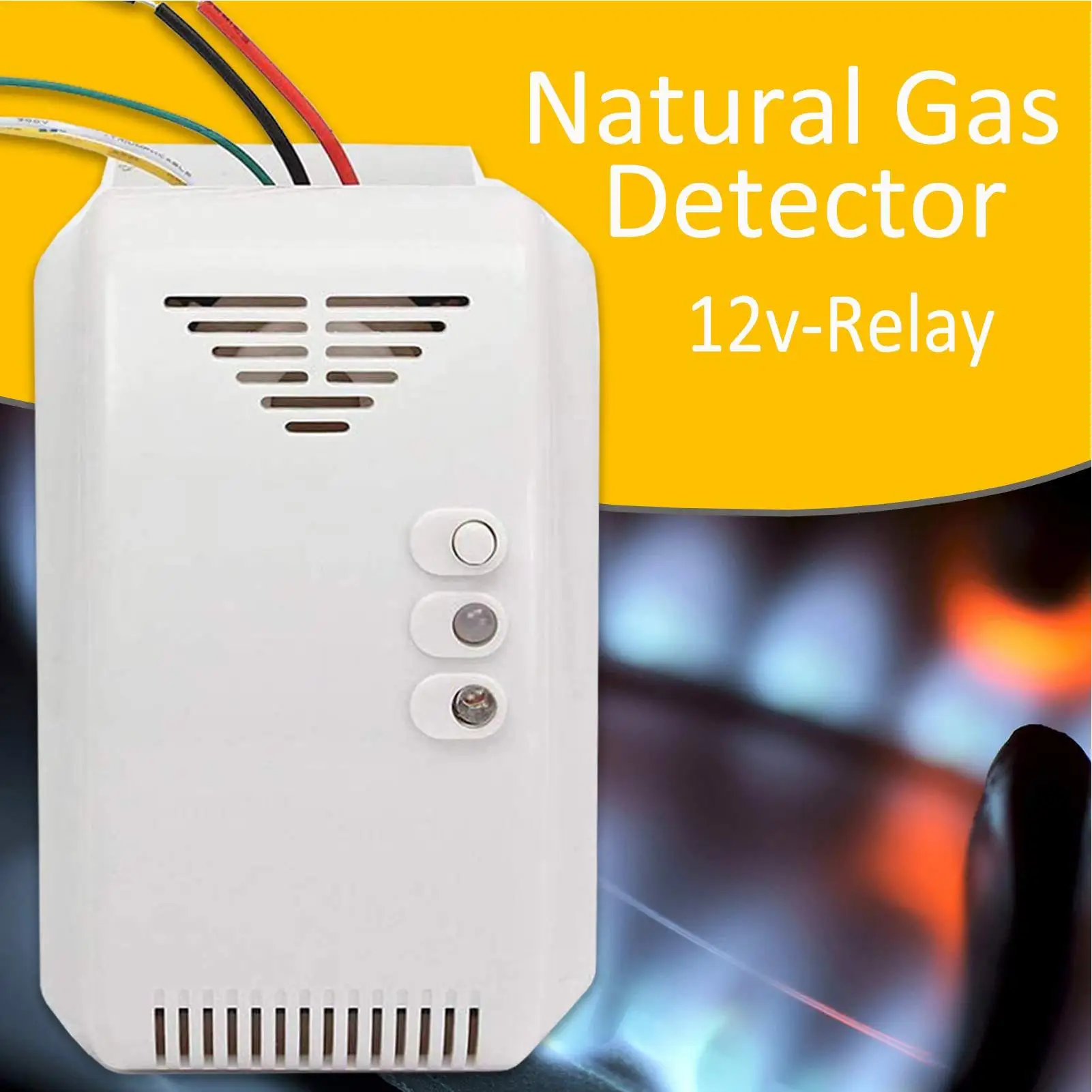 12V Propane Butanes Sensor For RV Propane Leak Detector High Sensitivity Leak Alarm Alarm Monitor Sensor LED Flash Alarm Sound