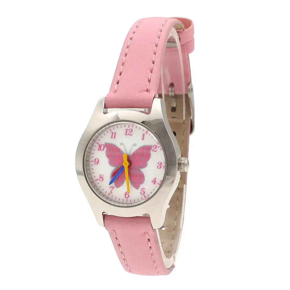 Cartoon Silicone Butterfly & Dinosaur Quartz Kids Watch - Wristwatch for Boys & Girls Students Relogio Kol Saati Clock