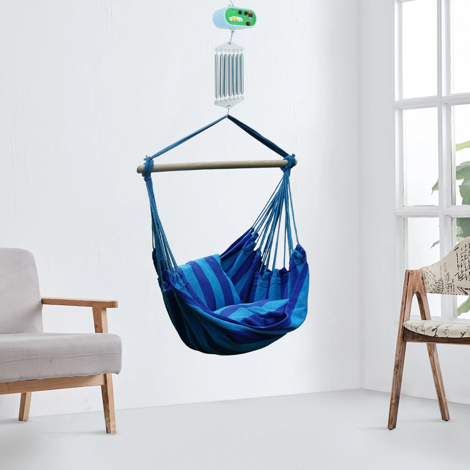 Controlador de cuna tipo resorte silencioso, controlador de cuna para bebé con sincronización de velocidad ajustable de 10 niveles