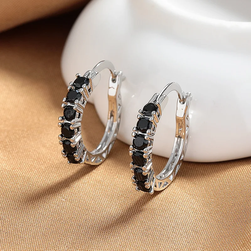 HuiSept Women Earrings 925 Silver Jewelry with Amethyst Gemstone Drop Earrings for Wedding Party Gifts Accessories Wholesale