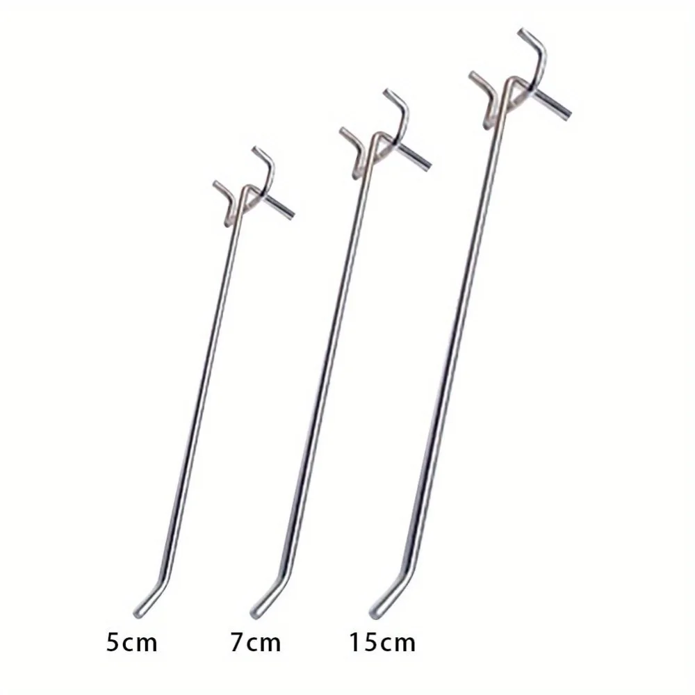 20Pcs Wall Mount Home Shelving Accessories Easy Install Hanging Tool Garage Workshop Pegboard Hooks Manganese Steel Heavy Duty