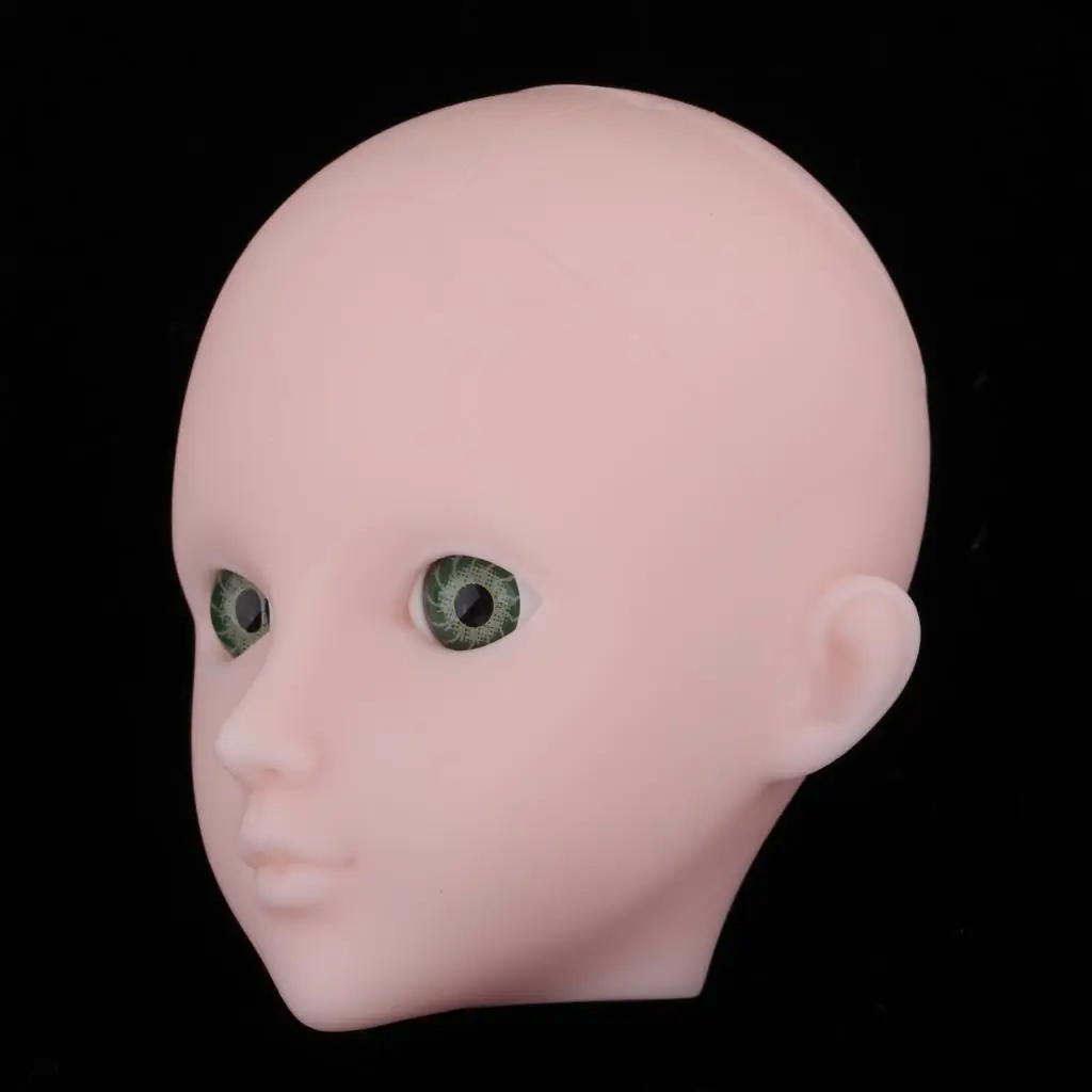 1 6 Scale Ball Jointed Doll Head Green Eyes Custom BJD Girl Doll Practice Head for Xinyi and Similar Dolls DIY Making