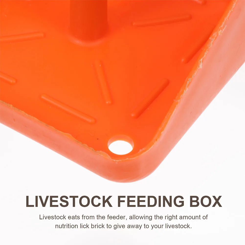 

2pcs Thickened Salt Lick Holder For Sheep Cattle Mineral Block Feeding Rack Livestock Salt Brick Container Anti-Slip Bottom