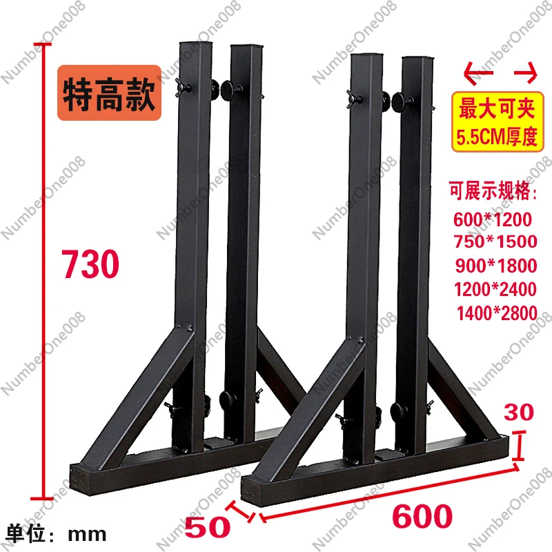 Wrought Iron Multifunctional Display Rack 7501500 Ceramic Rock Slab 9001800 Wooden Glass Door Stand For Exhibition