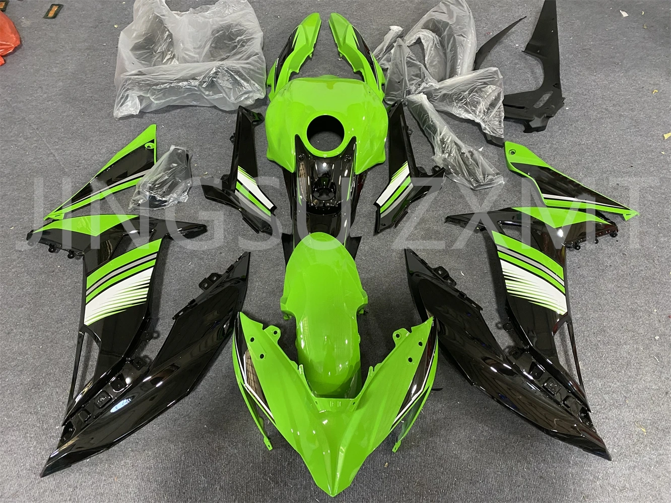 Artudatech Injection Fairing Kit Plastic for Kawasaki Ninja 650 ER-6F EX650 2017 2018 2019 Green