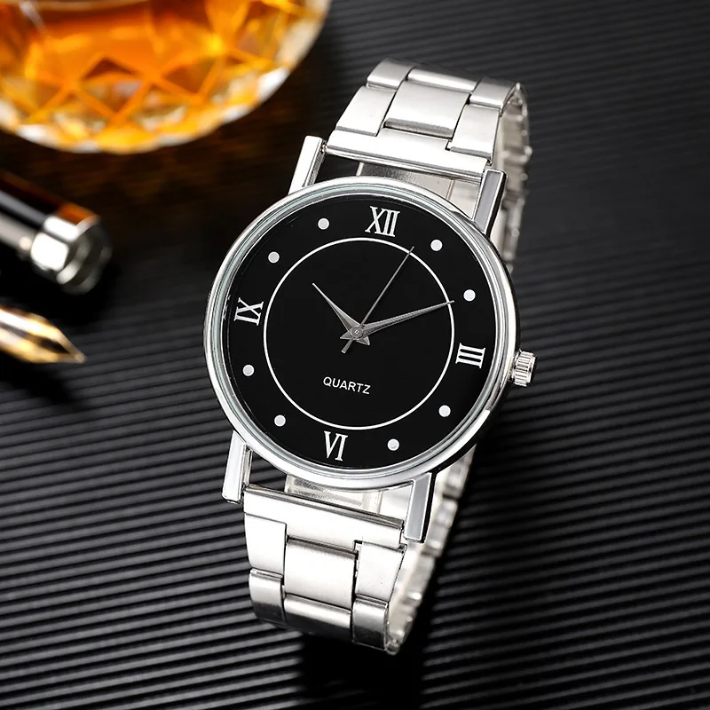 Classic Simple Men Business Quartz Watch Stainless Steel Round Dial Casual Classic Simple Men\'s Business Quartz Watchwrist Reloj