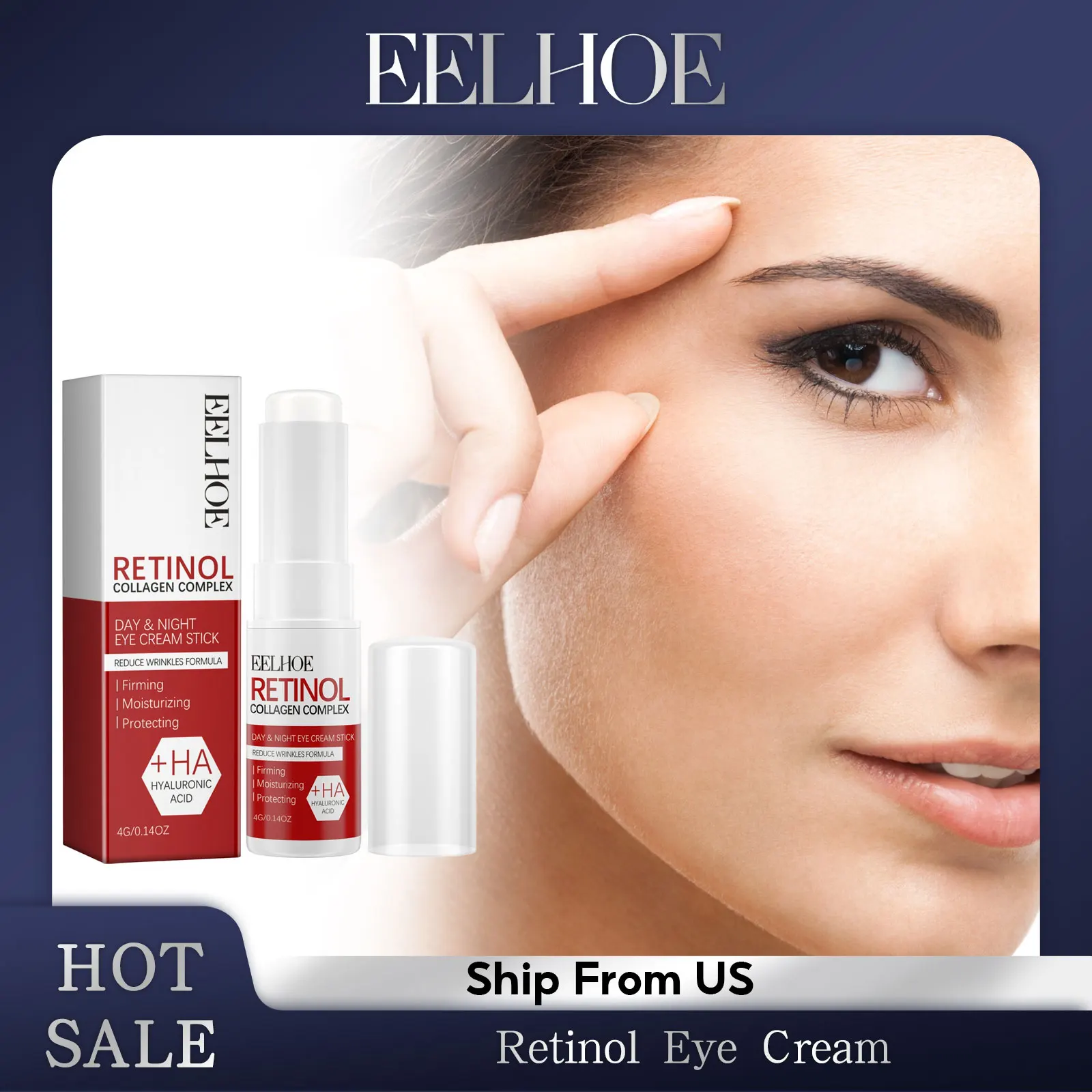 Anti-Wrinkle Eye Cream Retinol Remove Eye Bags Dark Circles Anti Aging Lifting Firming Whitening Moisturizing Brighten Skin Care