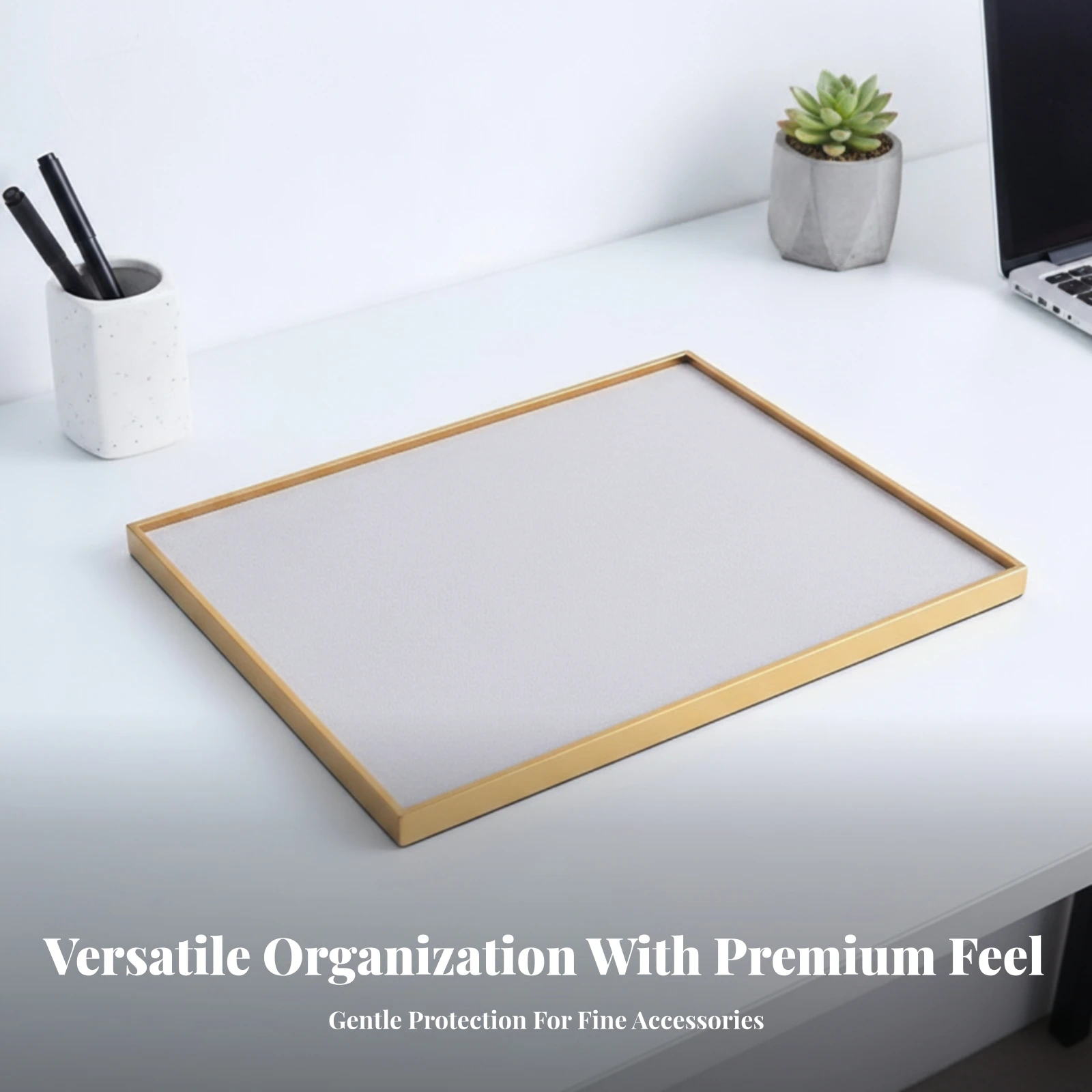 Jewelry Display Tray Shallow Jewelry Holder with Velvet Tray Safeguarding Simple for Collectors, Vanity, Countertop