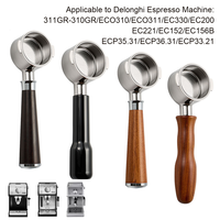 51mm 2 Ears Naked Coffee Portafilter For Delonghi EC200/EC221/ECP33.21/ECO310 Stainless Steel Bottomless Portafilter With Basket