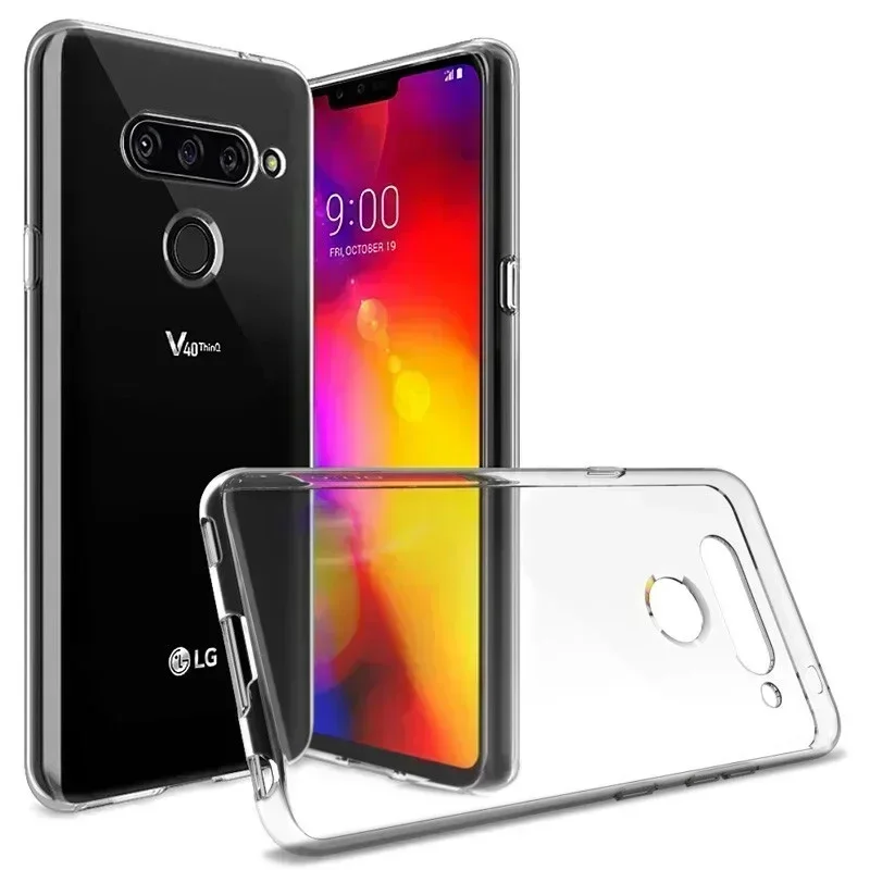 Étui de téléphone transparent ultra mince en silicone souple, coque arrière pour LG K30 2019 G8 G7 G6 V40 V30 V30S, antichoc TPU Capa