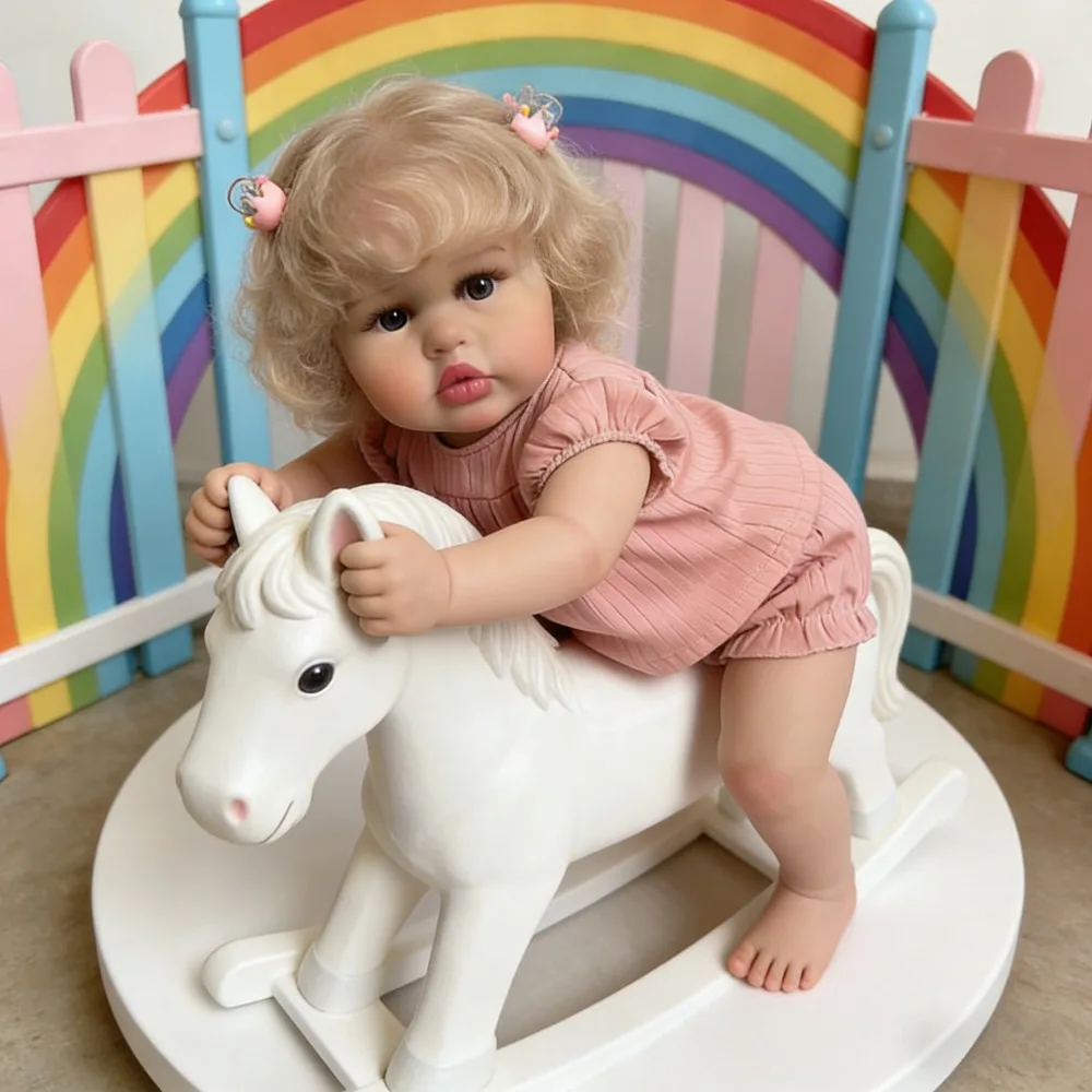 55CM 22 pollici Reborn Baby Doll Ellie Adorabile principessa Ragazza Pittura 3D Tono della pelle con vene visibili