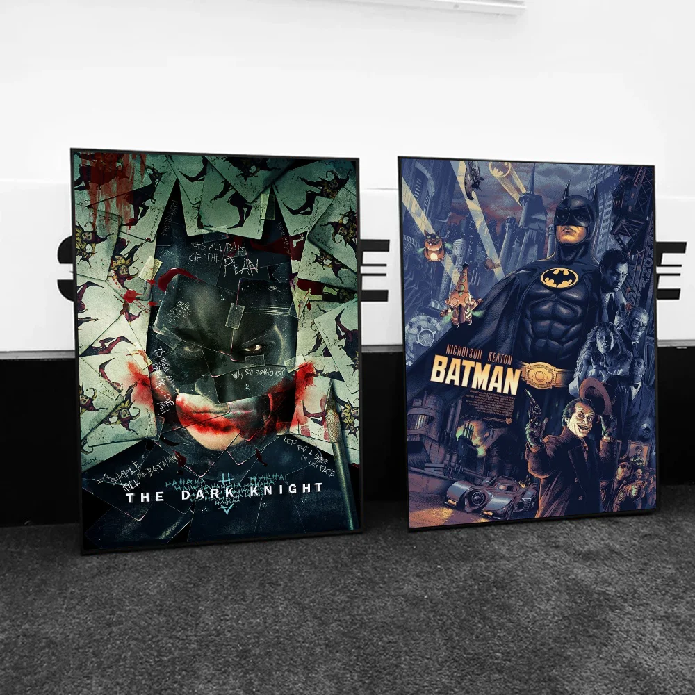 Film B-Batman Comic Poster Self-adhesive Art Waterproof Paper Sticker Coffee House Bar Room Wall Decor