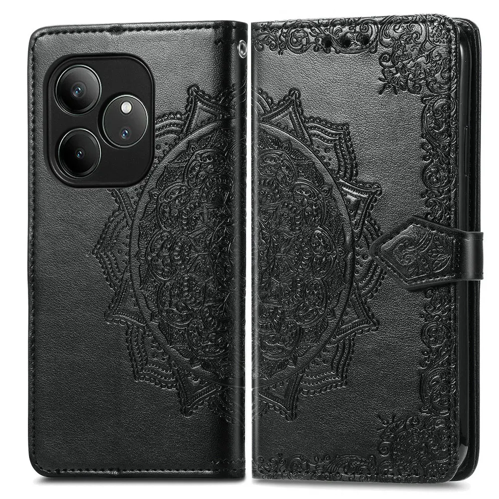 Realme GT7 Pro GT Neo 6 SE 5G Funda con tapa magnética 3D Mandala cartera piel para OPPO Realme GT 7T Funda Realmei GT 7 Racing Funda