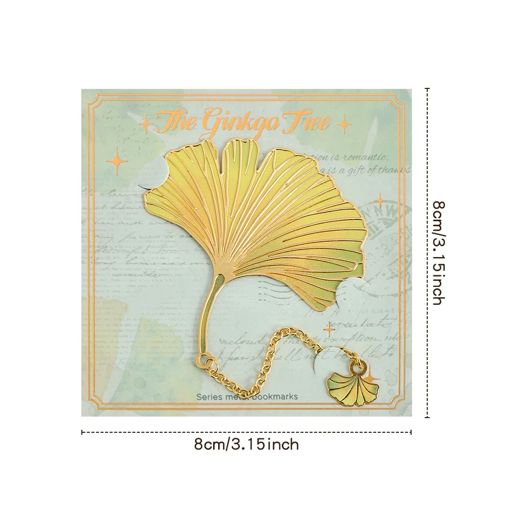 1 قطعة أوراق خمر البرنز المعادن المرجعية مع سلسلة معدنية قلادة المرجعية الطلاب أداة القراءة لمحبي نادي الكتاب الأصدقاء #6