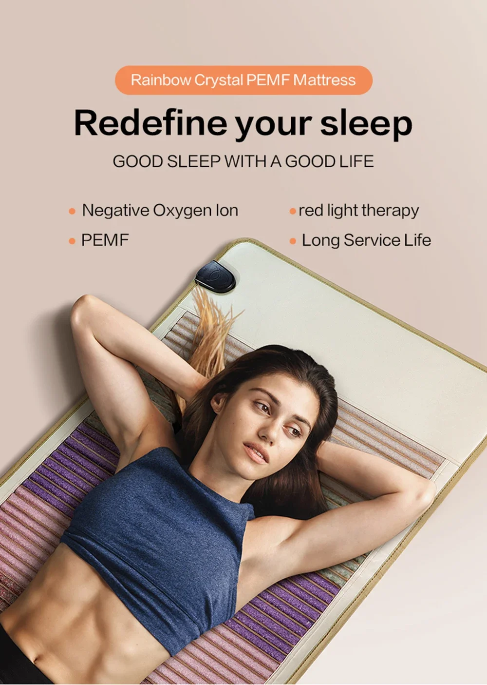 7 Color PEMF Photon Energy Mat Natural Gem Infrared Physiotherapy Blanket Pulse Magnetic Therapy Relieves Whole Body Pain