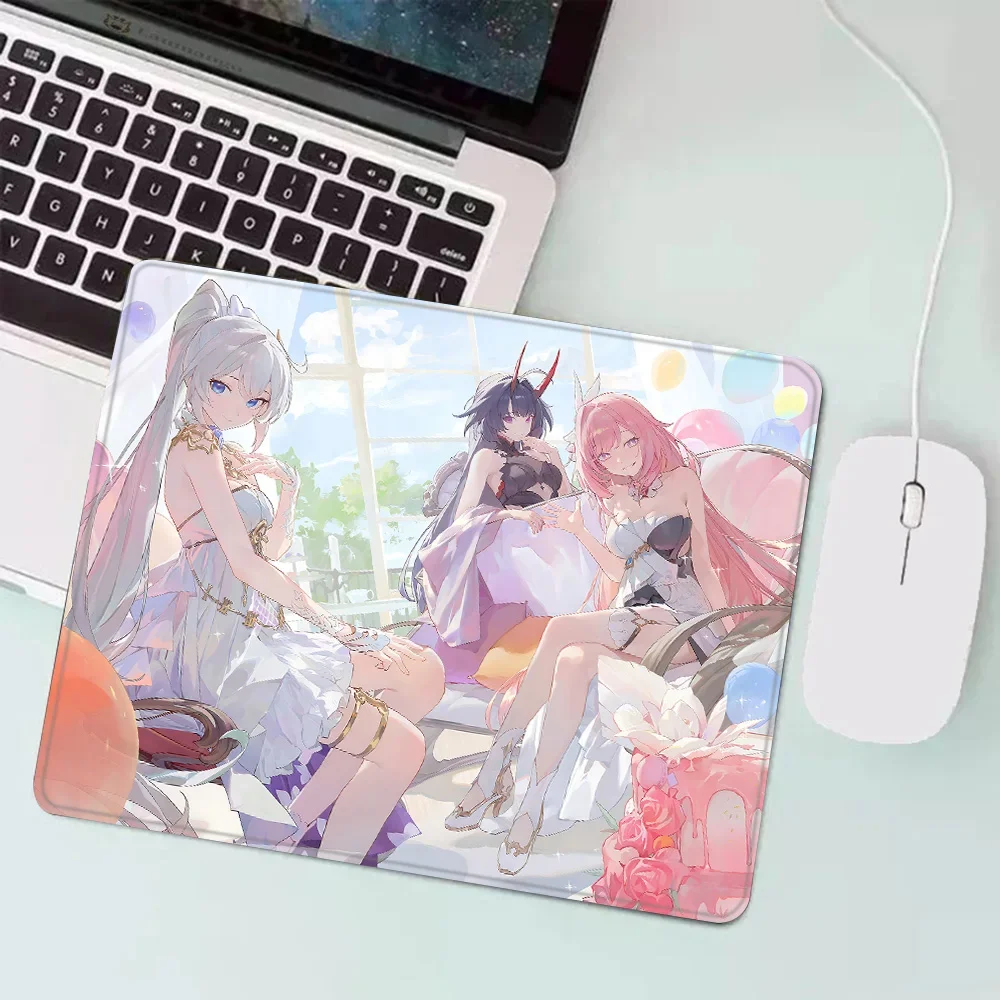 25x90honkai Impact 3rd gaming mouse pad non-slip wear-resistant rubber base with stitched edge keyboard mat suitable for office