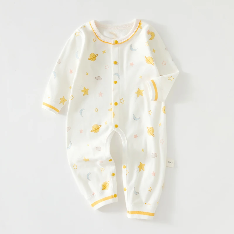 Pure Cotton Long Sleeve Baby Romper Suit for Crawling Toddler Boys Girls Home Wear Comfortable Baby Clothes Infant Romper