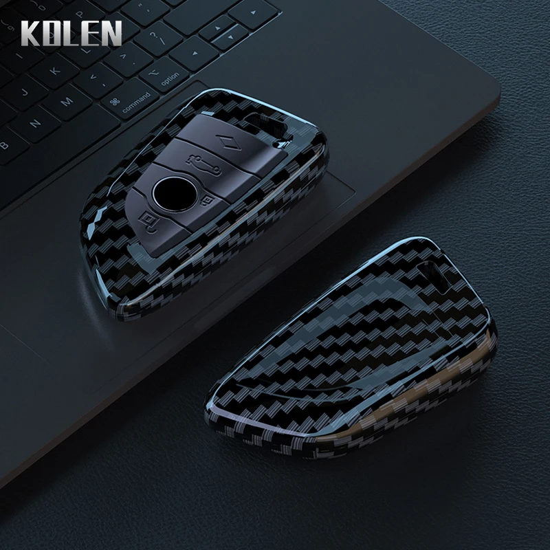 ABS Carbon Fiber Car Key Case Cover For BMW X1 X3 X5 X6 X7 F30 F34 F10 F20 G20 G30 G01 G02 G05 F15 F16 1 2 3 5 7 Series G11 G32