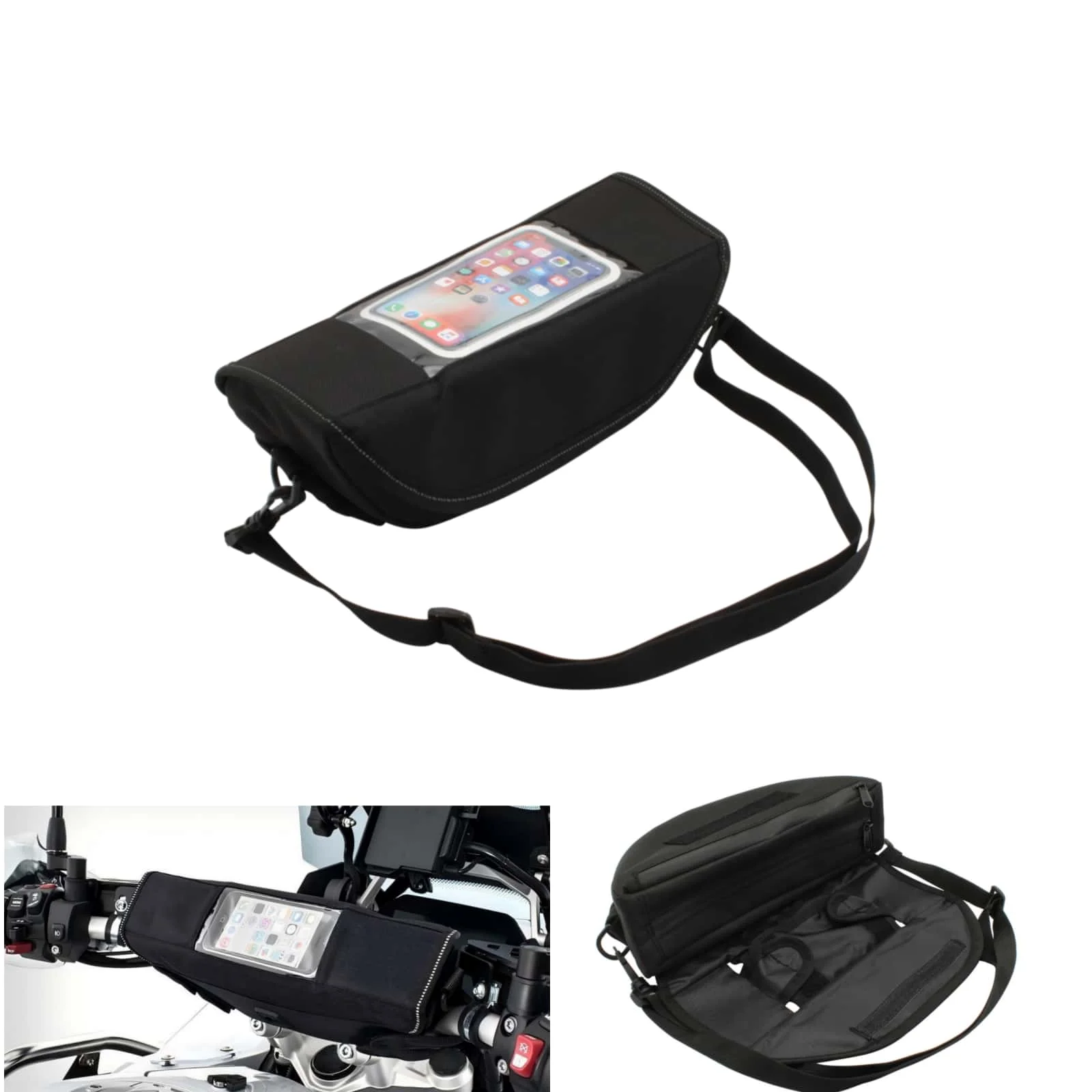 

Для мотоциклов F750GS, F850GS, R1200GS Adv, F700GS, 800GS, R1250GS, S1000XR: Модифицированная сумка-органайзер для телефона и навигатора