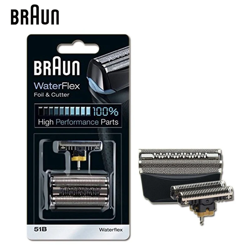 Braun 51B 51S Shaver Head Razor Blade Foil Cutter for Braun Electric Shaver Series 5 Waterflex 8998 8595 WF1s WF2s 5760