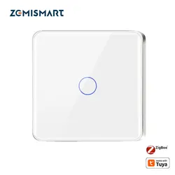 Zemismart Zigbee 20A Water Heater Switch Work with Tuya EU Touch Boiler Switch Electric Light Switch High Power Alexa Google