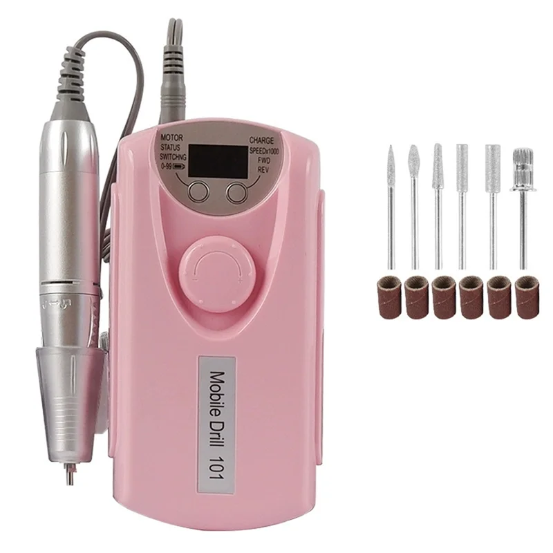 Broyeur de vernis à ongles électrique alimenté par batterie, perceuse à ongles, lime, outil de manucure