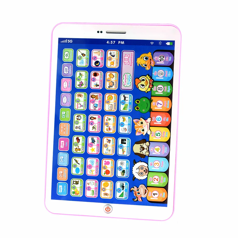 Macchina da lettura francese macchina per l'apprendimento delle parole Tablet giocattoli Pad per bambini Pad per Laptop apprendimento giocattoli educativi per regalo per bambini